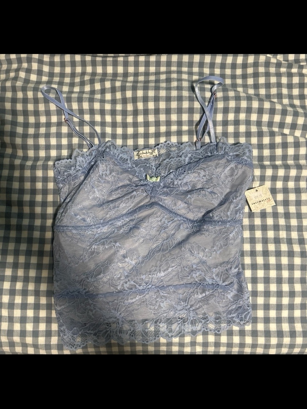Free People Lace Camisole in Light Blue